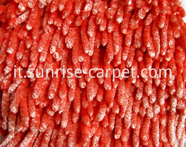 Chenille Rugs with Shining Polyester fushia